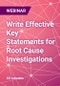 Write Effective Key Statements for Root Cause Investigations - Webinar - Product Thumbnail Image