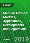 Medical Textiles: Markets, Applications, Developments and Regulations- Product Image