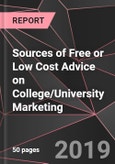 Sources of Free or Low Cost Advice on College/University Marketing- Product Image