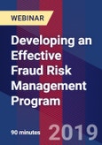 Developing an Effective Fraud Risk Management Program - Webinar (Recorded)- Product Image