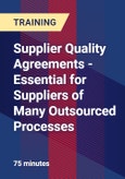Supplier Quality Agreements - Essential for Suppliers of Many Outsourced Processes- Product Image