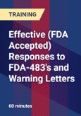 Effective (FDA Accepted) Responses to FDA-483's and Warning Letters - Webinar (Recorded)- Product Image