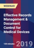Effective Records Management & Document Control for Medical Devices - Webinar- Product Image
