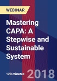 Mastering CAPA: A Stepwise and Sustainable System - Webinar (Recorded)- Product Image