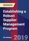 Establishing a Robust Supplier Management Program - Webinar (Recorded)- Product Image