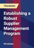 Establishing a Robust Supplier Management Program - Webinar (Recorded)- Product Image