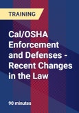 Cal/OSHA Enforcement and Defenses - Recent Changes in the Law - Webinar (Recorded)- Product Image