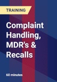 Complaint Handling, MDR's & Recalls - Webinar (Recorded)- Product Image