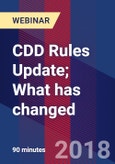 CDD Rules Update; What has changed - Webinar (Recorded)- Product Image