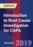 Introduction to Root Cause Investigation for CAPA - Webinar- Product Image