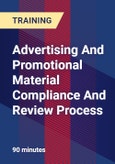 Advertising And Promotional Material Compliance And Review Process - Webinar (Recorded)- Product Image