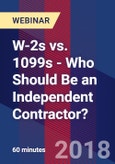 W-2s vs. 1099s - Who Should Be an Independent Contractor? - Webinar (Recorded)- Product Image