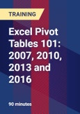 Excel Pivot Tables 101: 2007, 2010, 2013 and 2016- Product Image